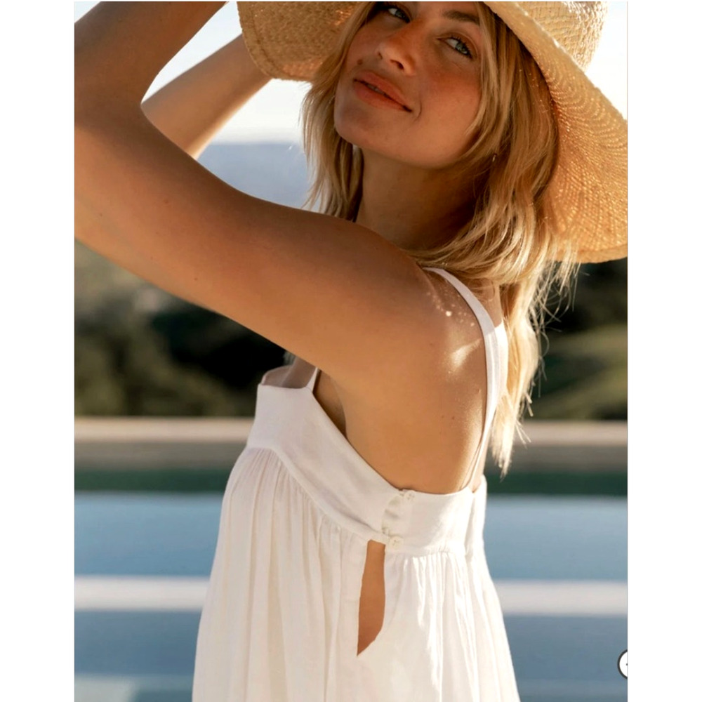 Jenni Kayne XL Cotton & Linen Summer Dress $325 Midi Coastal Luxury NWT - Picture 10 of 16